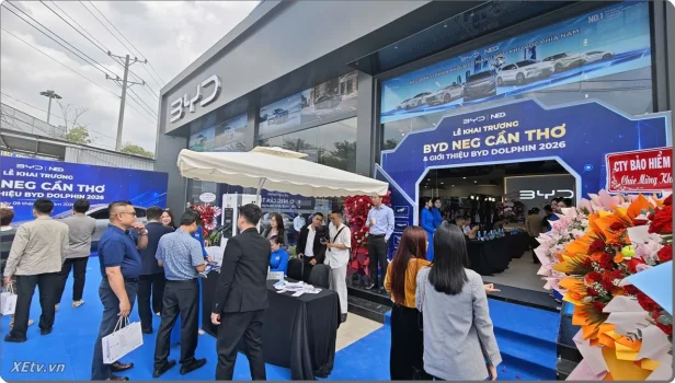 BYD NEG Cần Thơ chính thức khai trương tại 384 Võ Nguyên Giáp, phường Hưng Phú, TP. Cần Thơ (...webp