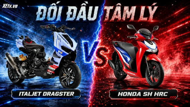 Đấu tâm lý Honda SH150i Special Edition HRC 2026 hay Italjet Dragster 300 Gresini Edition 202...webp