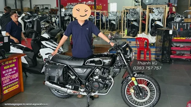 Honda CGX 150 2026 Vintage đen custom bàn giao khách hàng Châu Thành, Tây Ninh (10).webp