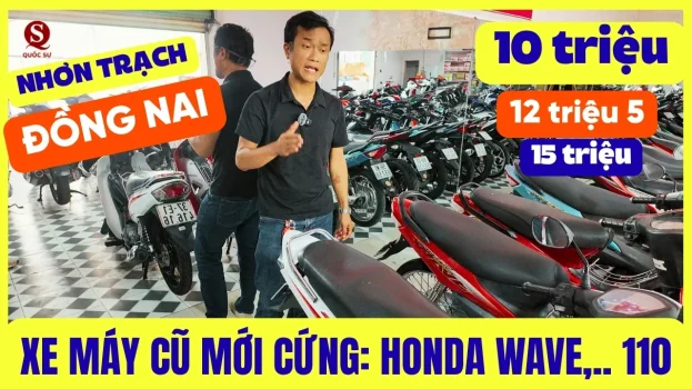 Xe máy cũ tại Quốc Sự Nhơn Trạch - Nhiều xe Honda Wave Anpha 110, Yamaha Sirius mới cứng mua ...webp