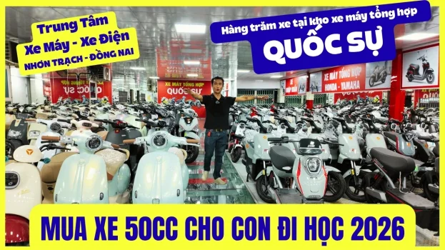 Xe Máy Xe Điện 50cc tại showroom Quốc Sự, Nhơn Trạch. Cha mẹ mua xe 50cc cho các emhọc sinh n...webp